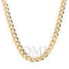 10K Yellow Gold 6.26mm Hollow Cuban Link Chain Available In Sizes 18"-26"