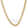 10K Yellow Gold 5mm Hollow Cuban Link Chain Available In Sizes 18"-26"