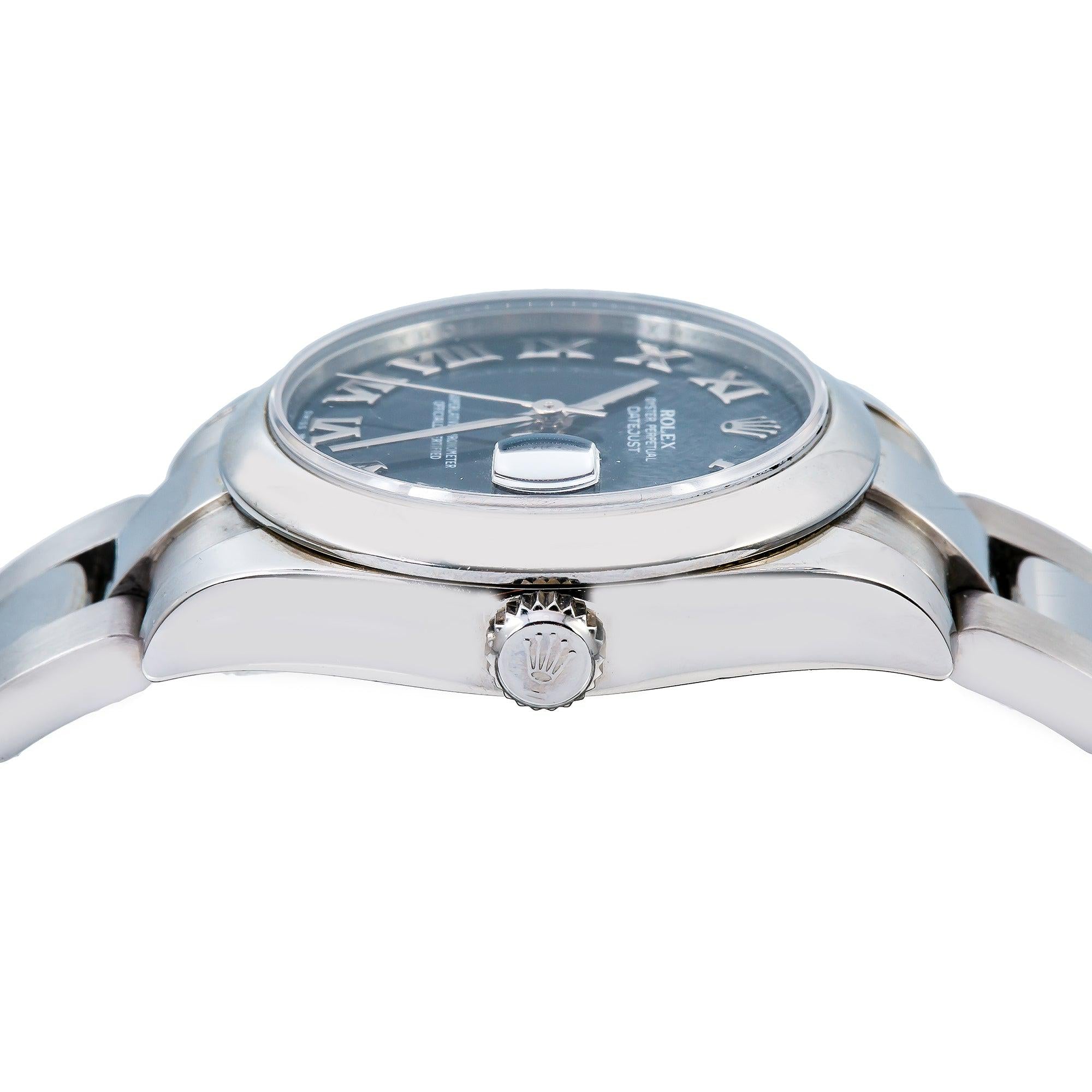Rolex Datejust 31MM 178240 Blue Roman Dial Smooth Bezel Stainless Steel Oyster Bracelet