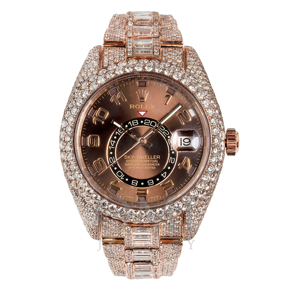 Rose Gold Rolex Diamond Watch, Sky-Dweller 326935 42mm, - OMI Jewelry