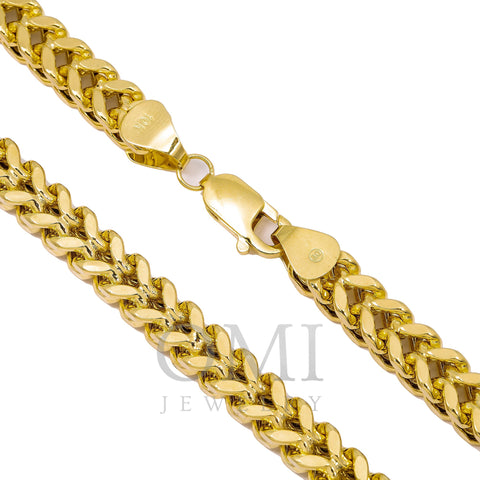 10K Yellow Gold 7.32mm Hollow Franco Chain