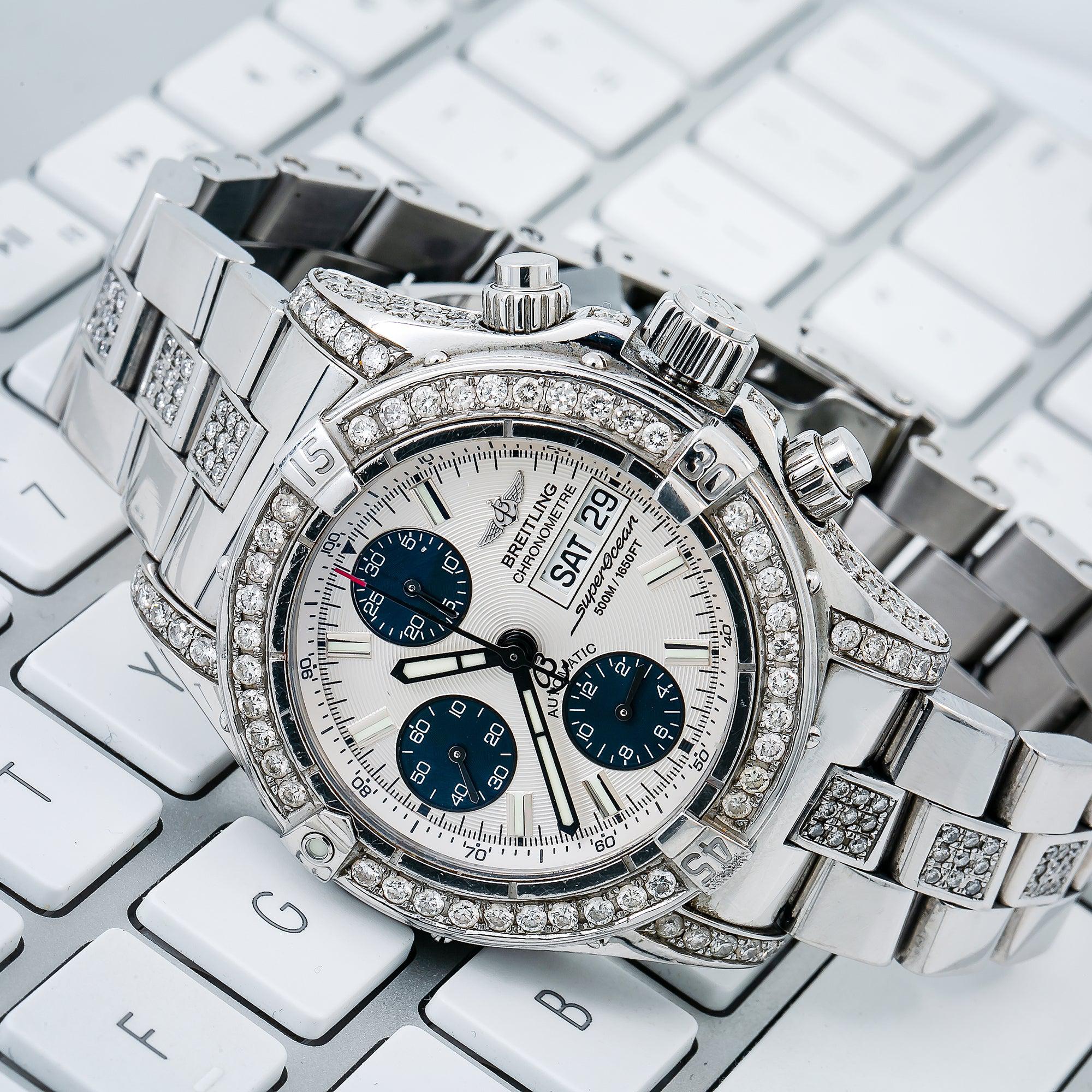 Breitling Superocean Chronograph II A13340 42MM White Dial With Stainless Steel Bracelet