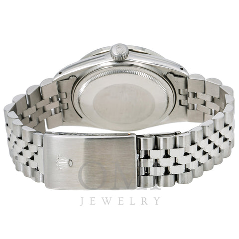 Rolex Datejust Diamond Watch, 16014 36mm, Silver Diamond Dial With 1.20 CT Diamonds