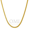 10K Yellow Gold 2.75mm Hollow Franco Chain Available In Sizes 18"-26"