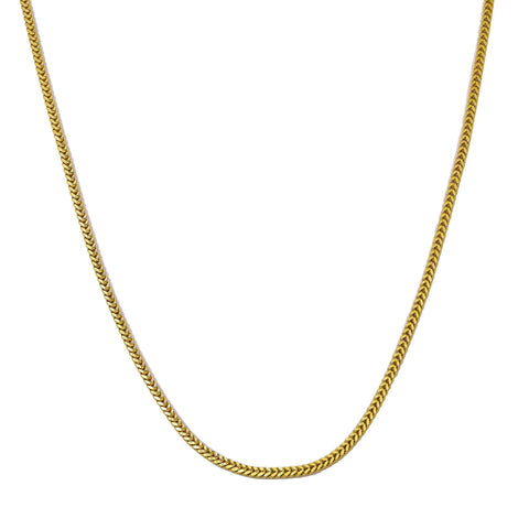 10K Yellow Gold 2mm Hollow Box Franco Chain Available In Sizes 18"-26"