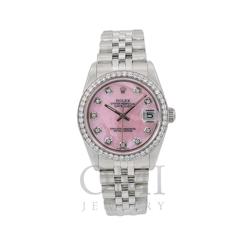 Rolex Datejust Diamond Watch, 78274 31mm, Pink Diamond Dial With 1.05 CT Diamonds