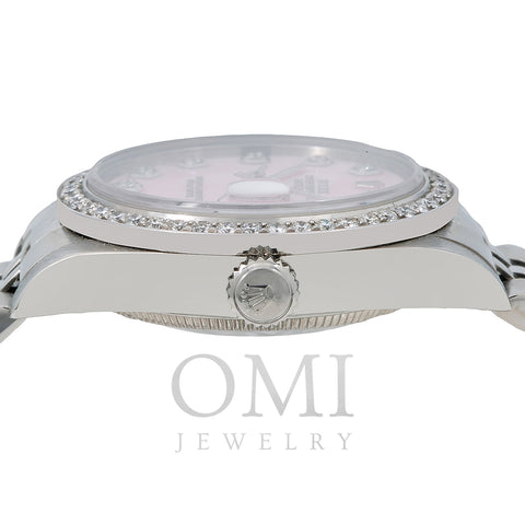 Rolex Datejust Diamond Watch, 78274 31mm, Pink Diamond Dial With 1.05 CT Diamonds