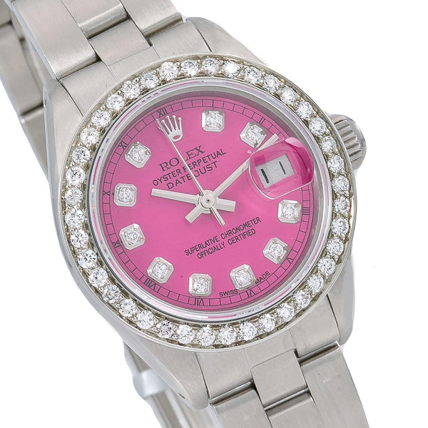 Rolex Oyster Perpetual Diamond Watch, Datejust 6916 26mm, Pink Diamond 