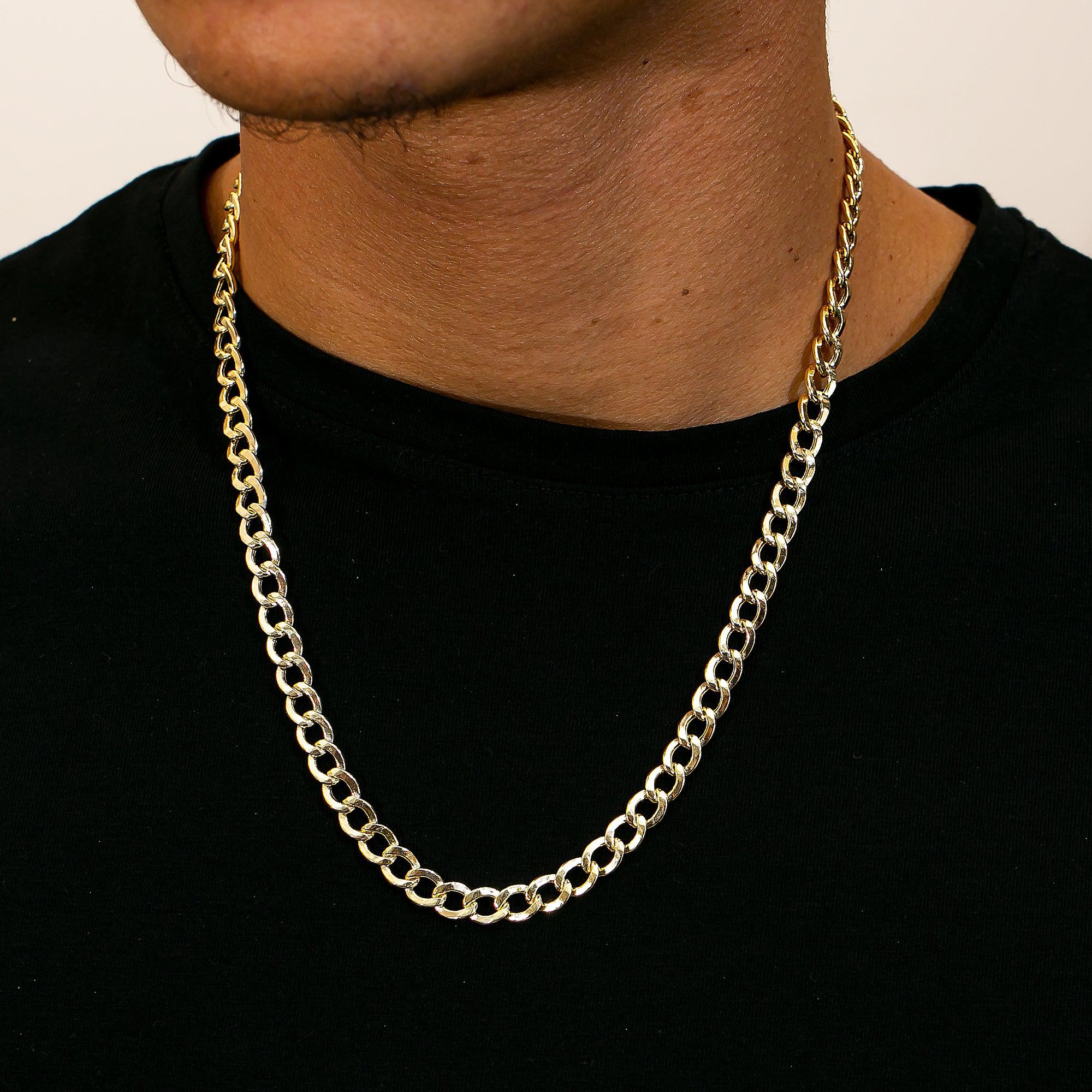 10K Yellow Gold 6.26mm Hollow Cuban Link Chain Available In Sizes 18"-26"