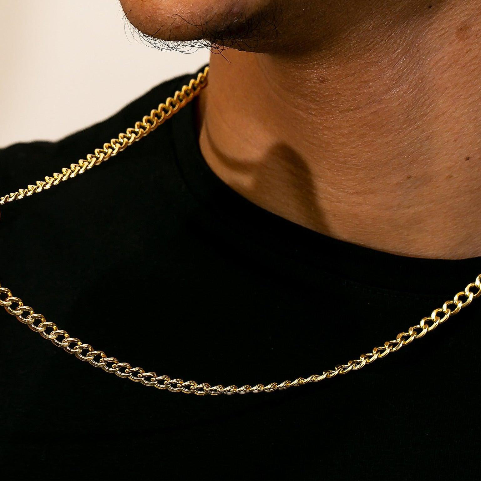 10K Yellow Gold 5mm Hollow Cuban Link Chain Available In Sizes 18"-26"