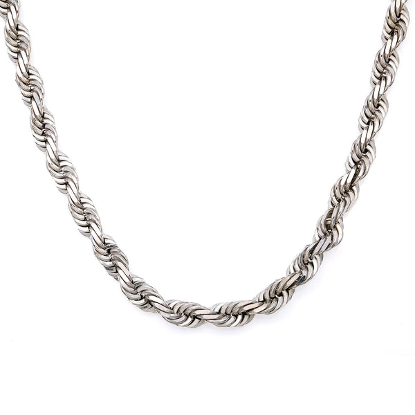 8mm white online gold rope chain