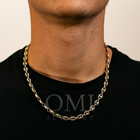 10K Yellow Gold 7mm Puff Chain Available Sizes 18