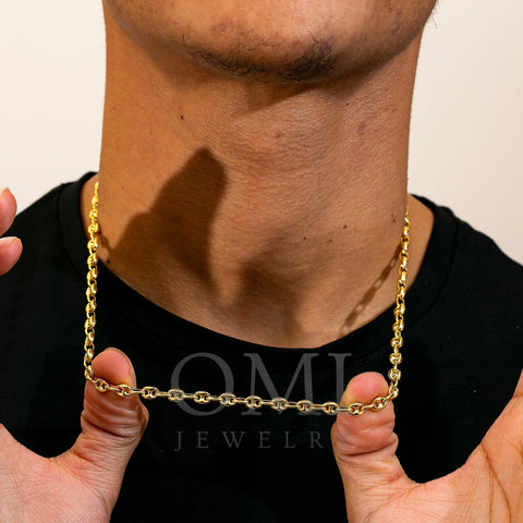 10K Yellow Gold 4.67mm Puff Chain Available In Sizes 18