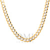 10k Yellow Gold 10mm Flat Diamond Cut Cuban Chain Available In Sizes 18"-26"