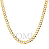 10k Yellow Gold 7mm Flat Diamond Cut Cuban Chain Available In Sizes 18"-26"