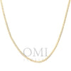 10k Yellow Gold 3mm Flat Diamond Cut Cuban Chain Available In Sizes 18"-26"