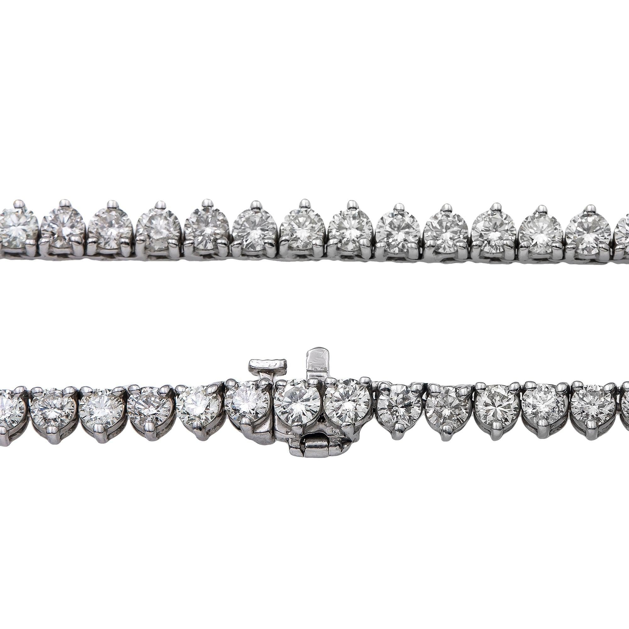 14K White Gold Tennis Chain With 36.50 CT Diamonds