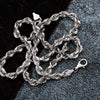 10k White Gold 6mm Solid Rope Chain Available In Sizes 18"-26"