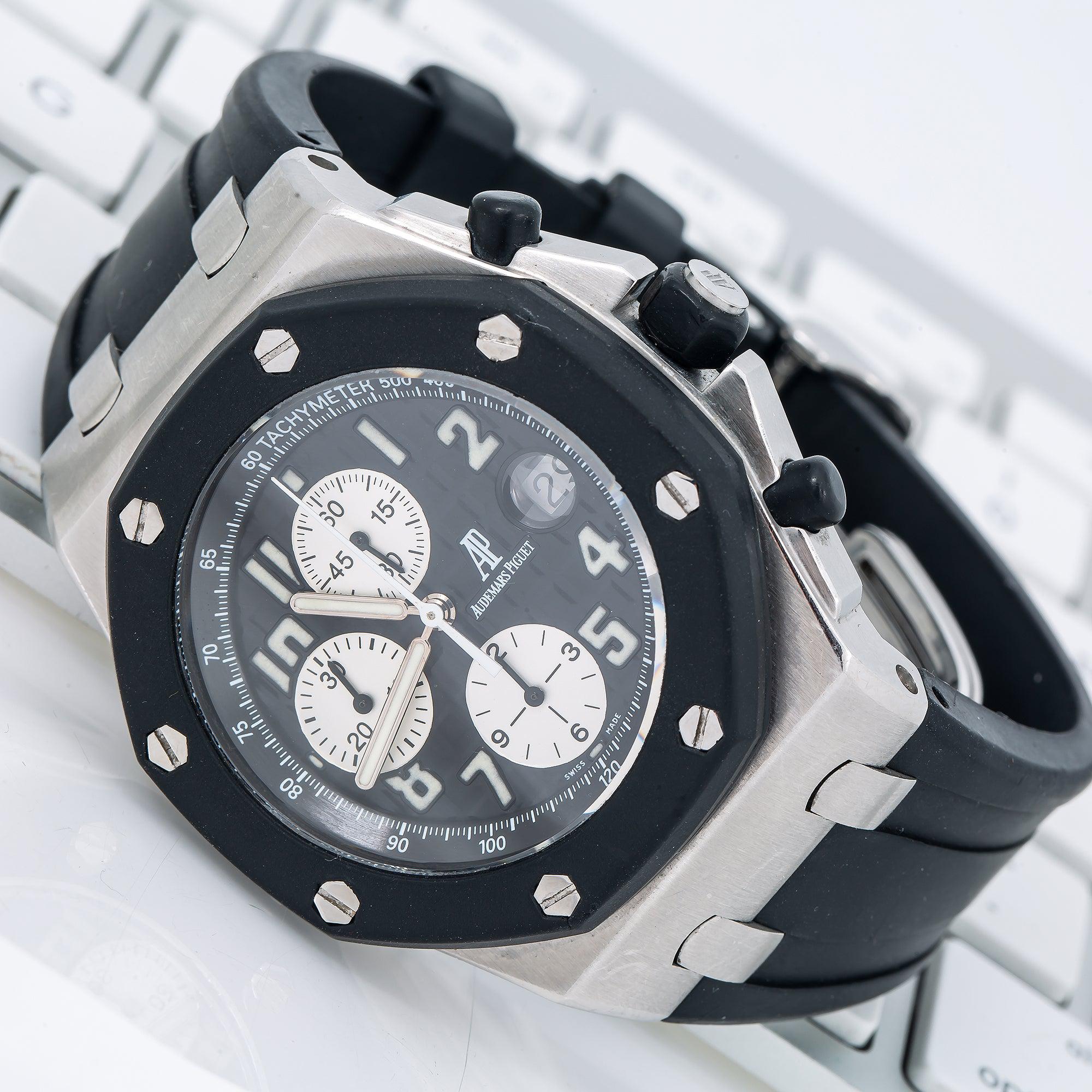 Audemars Piguet Royal Oak Offshore Chronograph 42MM 25940SK.00.D002CA.01.A Black Arabic Dial Rubberclad Bezel Black Rubber Band
