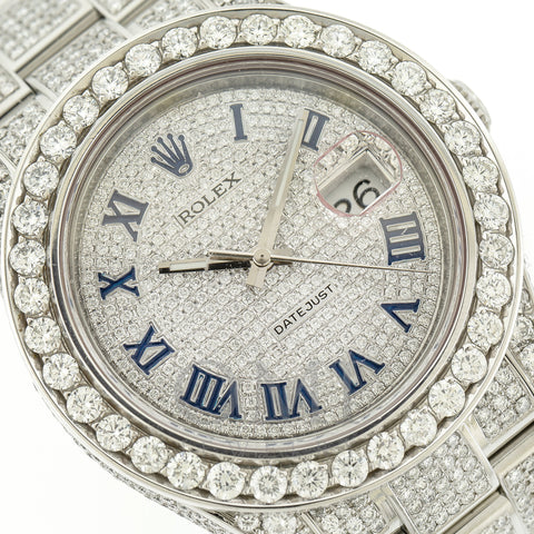 Rolex Datejust II Diamond Watch, 116300 41mm, Stainless Steel 15CT Diamonds
