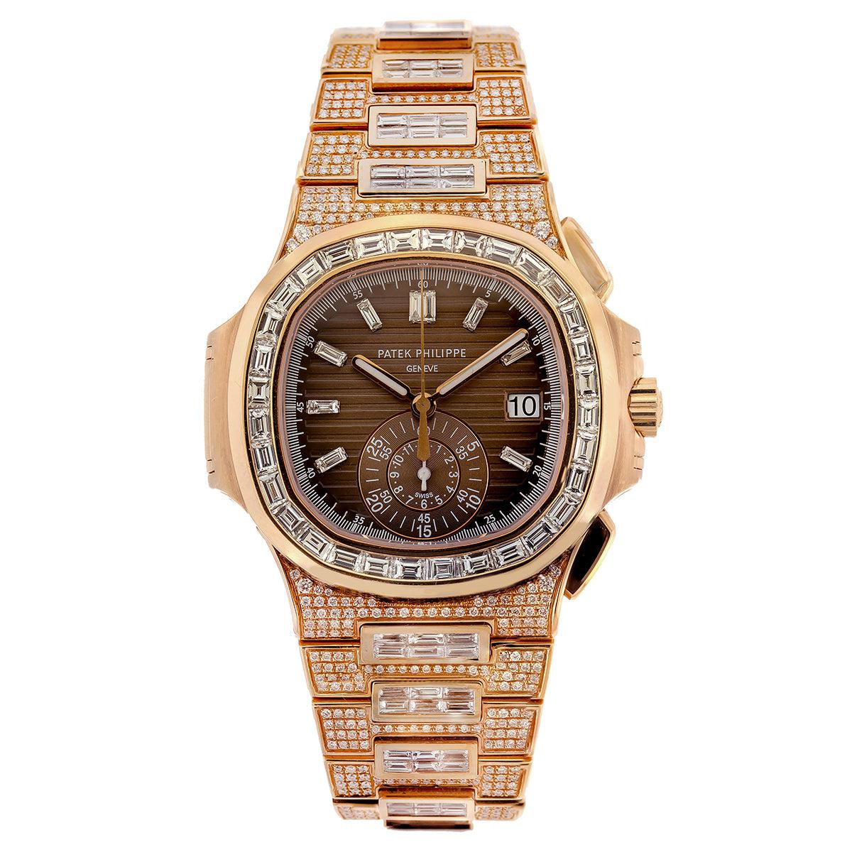 18K Rose Gold Patek Philippe Nautilus 5980/1R Brown Dial