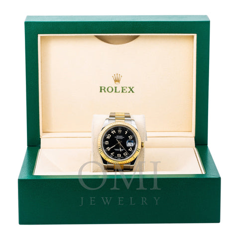 Rolex Datejust II 116333 Black Dial 41MM With Two Tone Oyster Bracelet