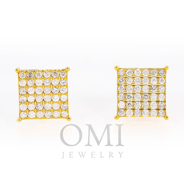 10K Yellow Gold Unisex Earrings with 0.50 CT Diamond
