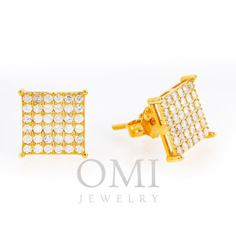 10K Yellow Gold Unisex Earrings with 0.50 CT Diamond