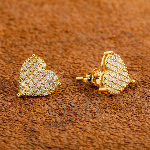10K Yellow Gold Ladies Earrings with 0.50 CT Diamond
