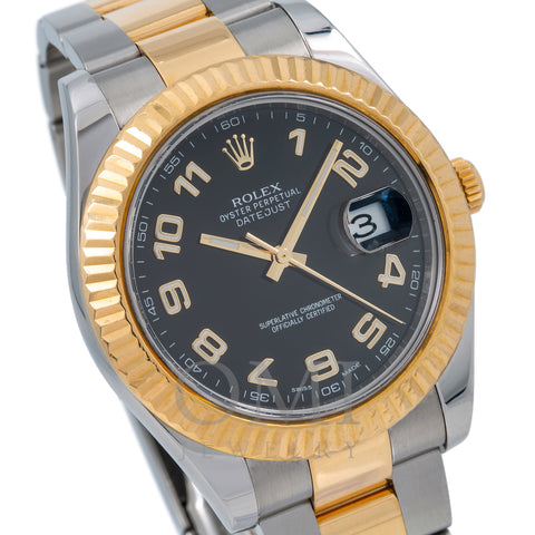 Rolex Datejust II 116333 Black Dial 41MM With Two Tone Oyster Bracelet