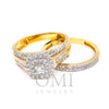 14K YELLOW GOLD LADIES ENGAGEMENT RING WITH 1.05 CT DIAMONDS
