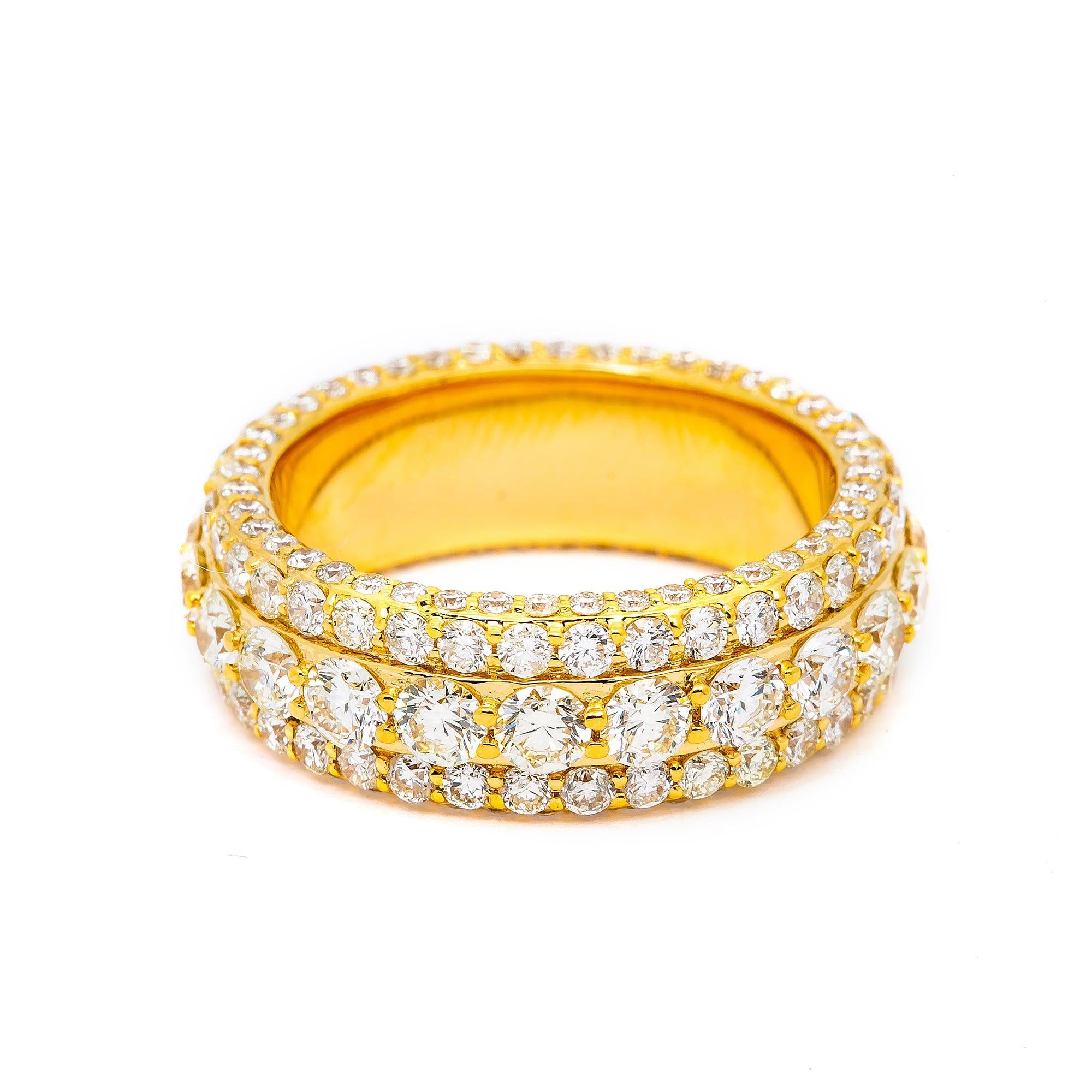 14K YELLOW GOLD LADIES ENGAGEMENT RING WITH 5.40 CT DIAMONDS