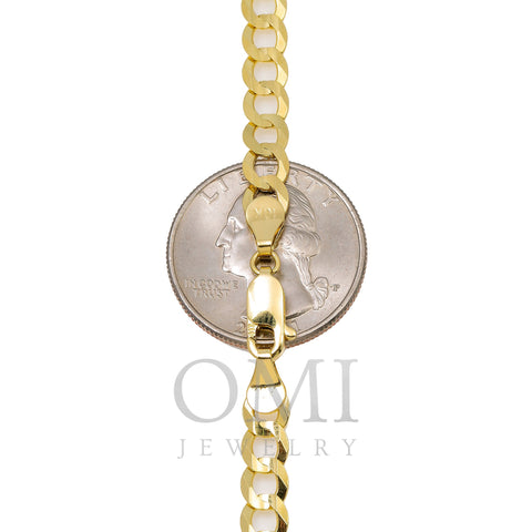 10k Yellow Gold 6mm Solid Open Cuban Link Available In Sizes 18