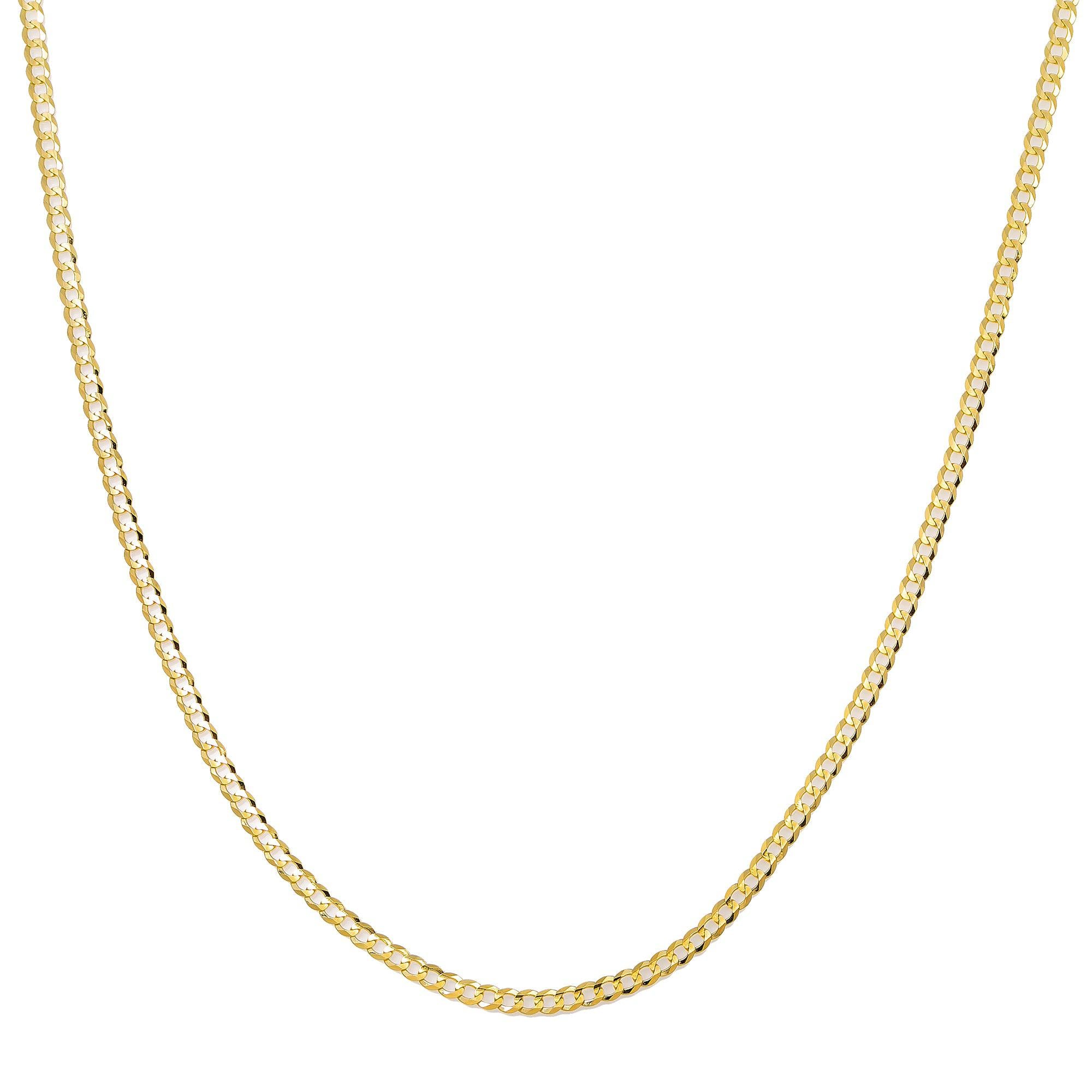10k Yellow Gold 3mm Solid Open Cuban Link Chain Available In Sizes 18"-26"