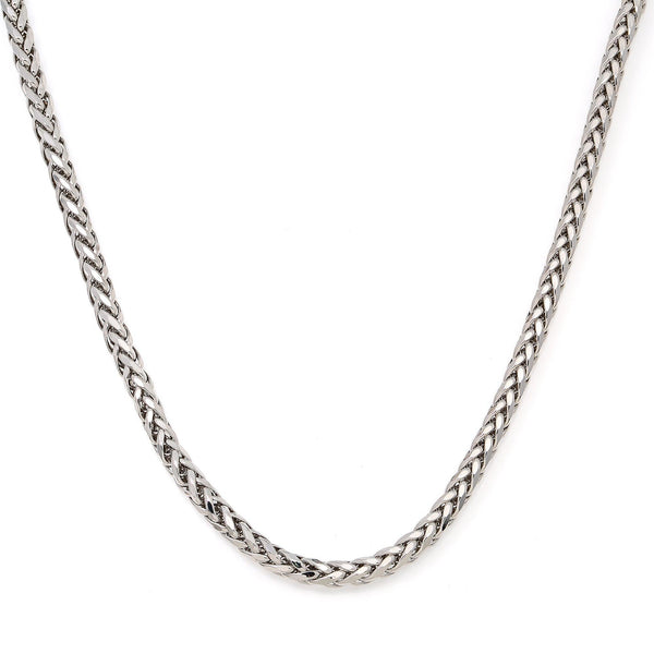 White Gold Rope Chain (4mm) -14k White Gold authentic Plated. 20”