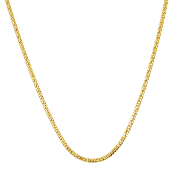 10k Yellow Gold 3mm Solid Miami Cuban Chain Link Available In Sizes 18