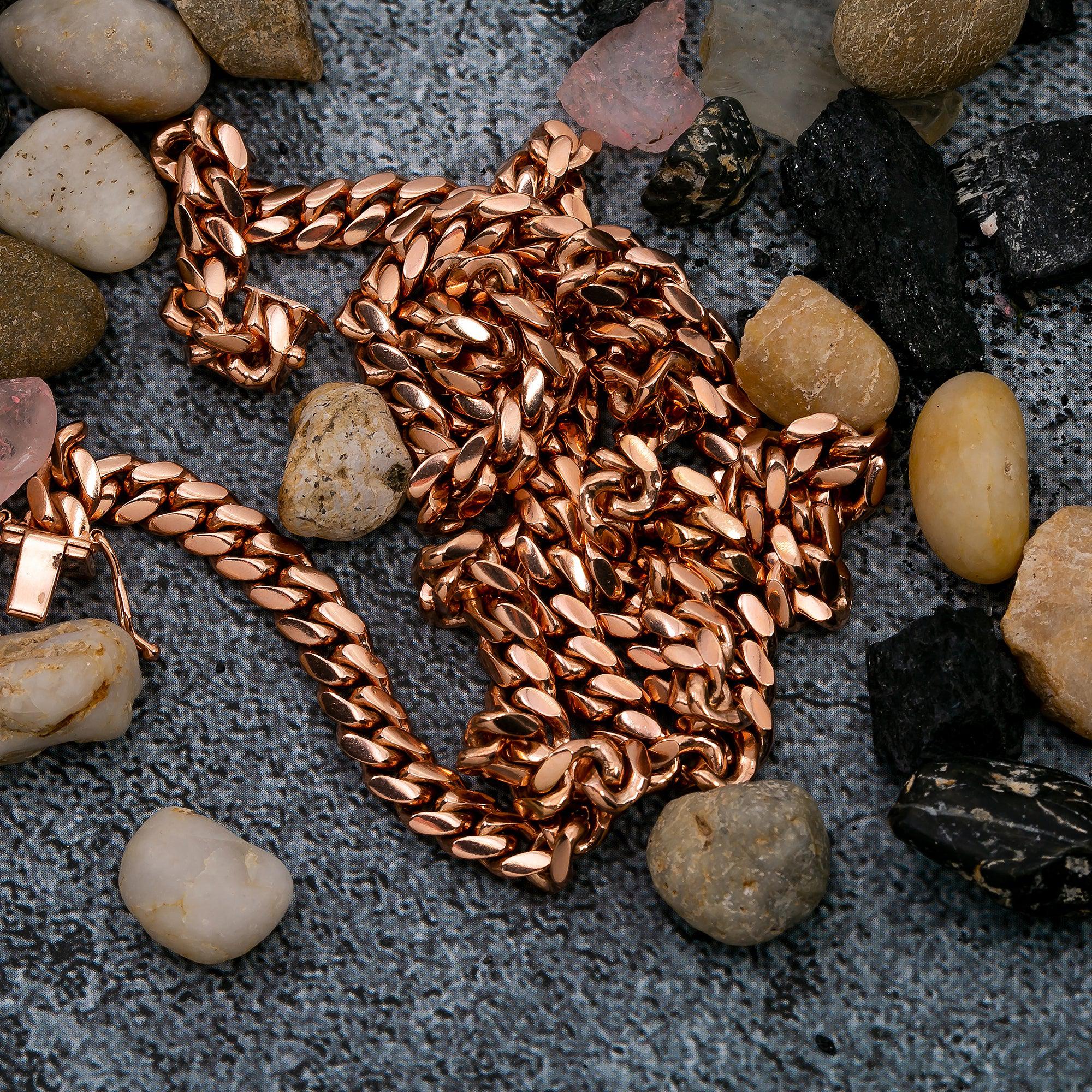 14k Rose Gold 6mm Solid Cuban Link Available In Sizes 18"-26"
