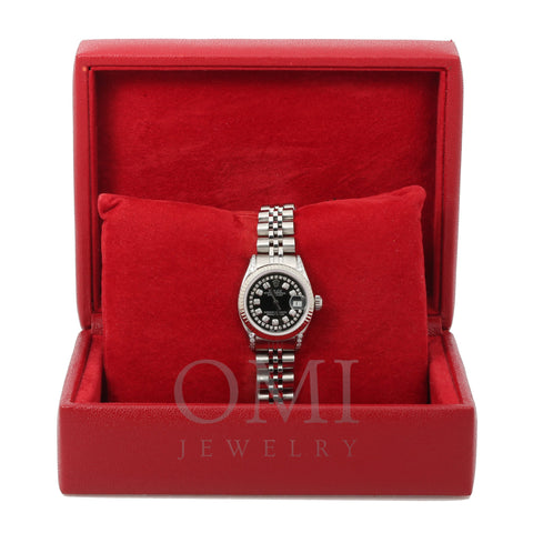 Rolex Datejust Diamond Watch, 26mm, Black Diamond Dial With Stainless Steel Jubilee Bracelet