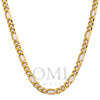 10K Yellow Gold 5.04mm Hollow Figaro Chain Available In Sizes 18"-26"