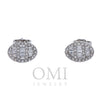 14K White Gold Ladies Earrings with 0.50 CT Baguette Diamond