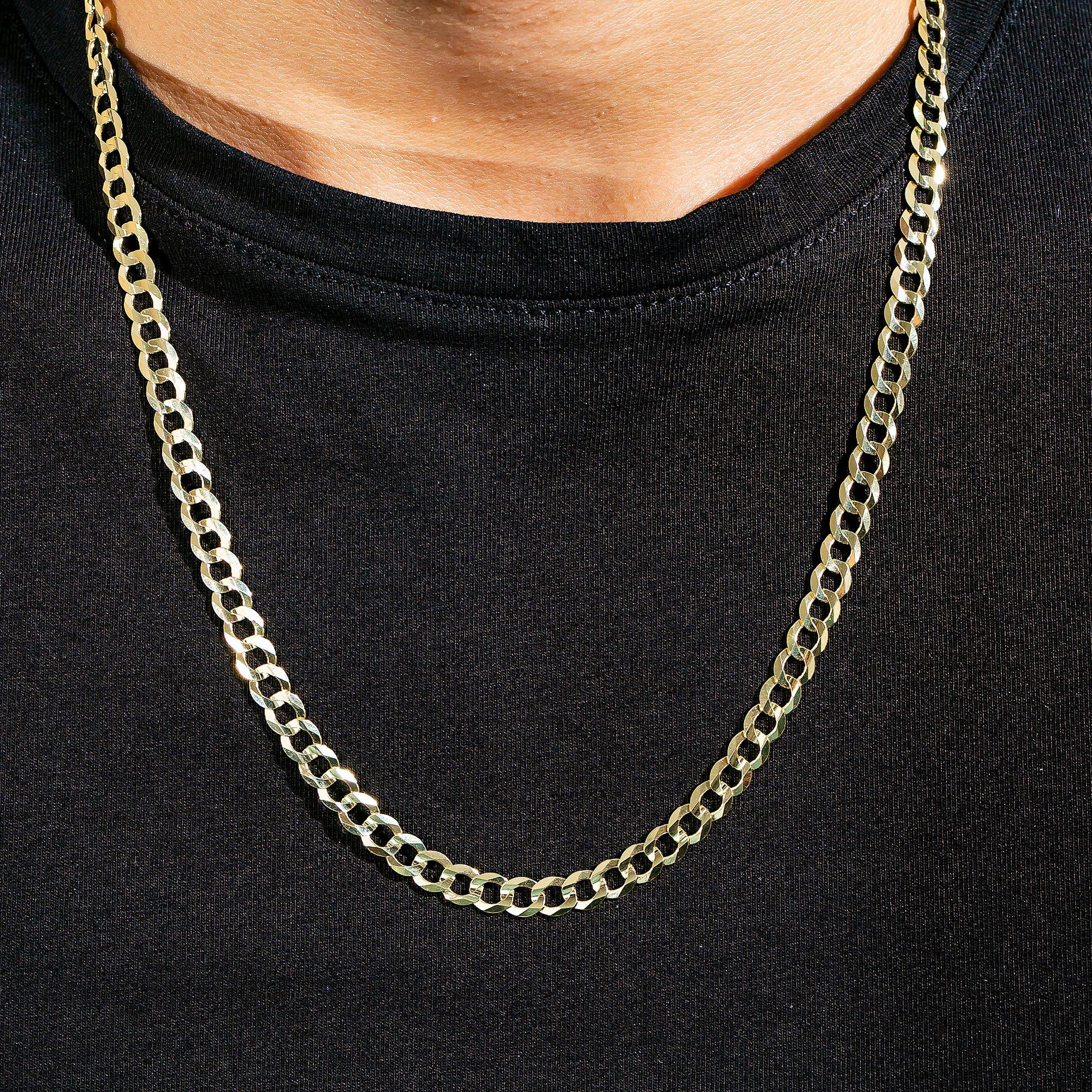 10k Yellow Gold 6mm Solid Open Cuban Link Available In Sizes 18"-26"