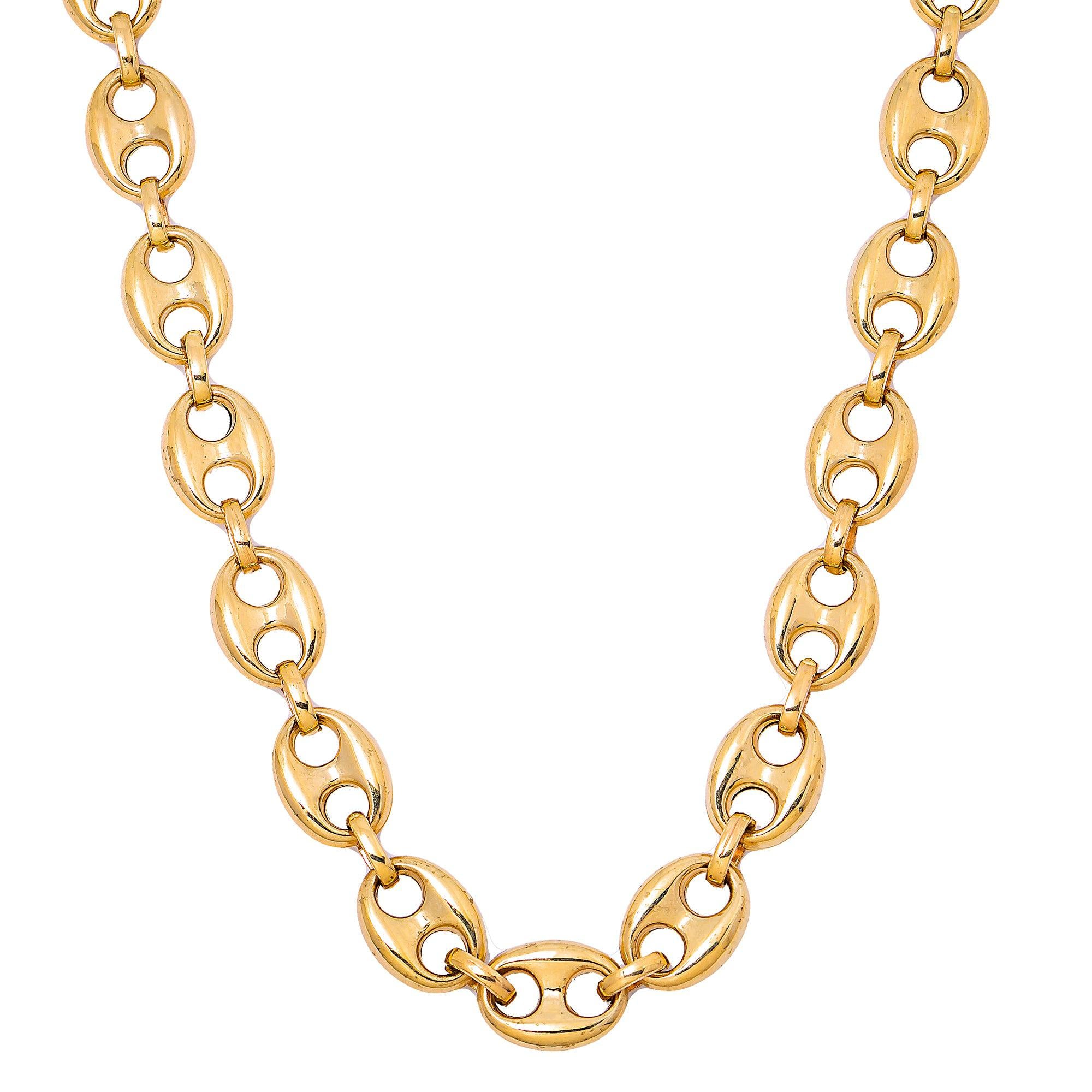 14K Yellow Gold 8.93mm Puff Chain Available In Sizes 18"-26"