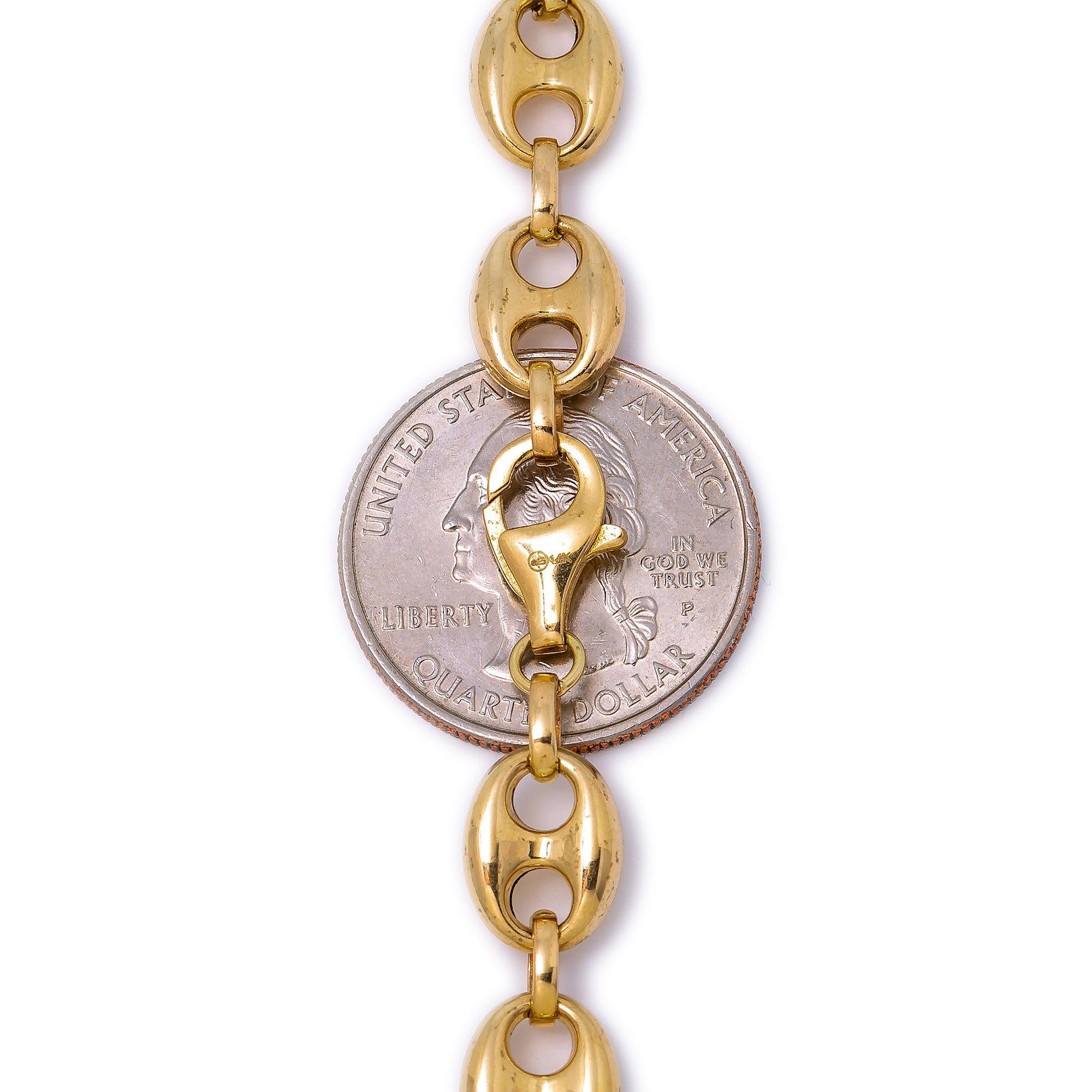 14K Yellow Gold 8.93mm Puff Chain Available In Sizes 18"-26"