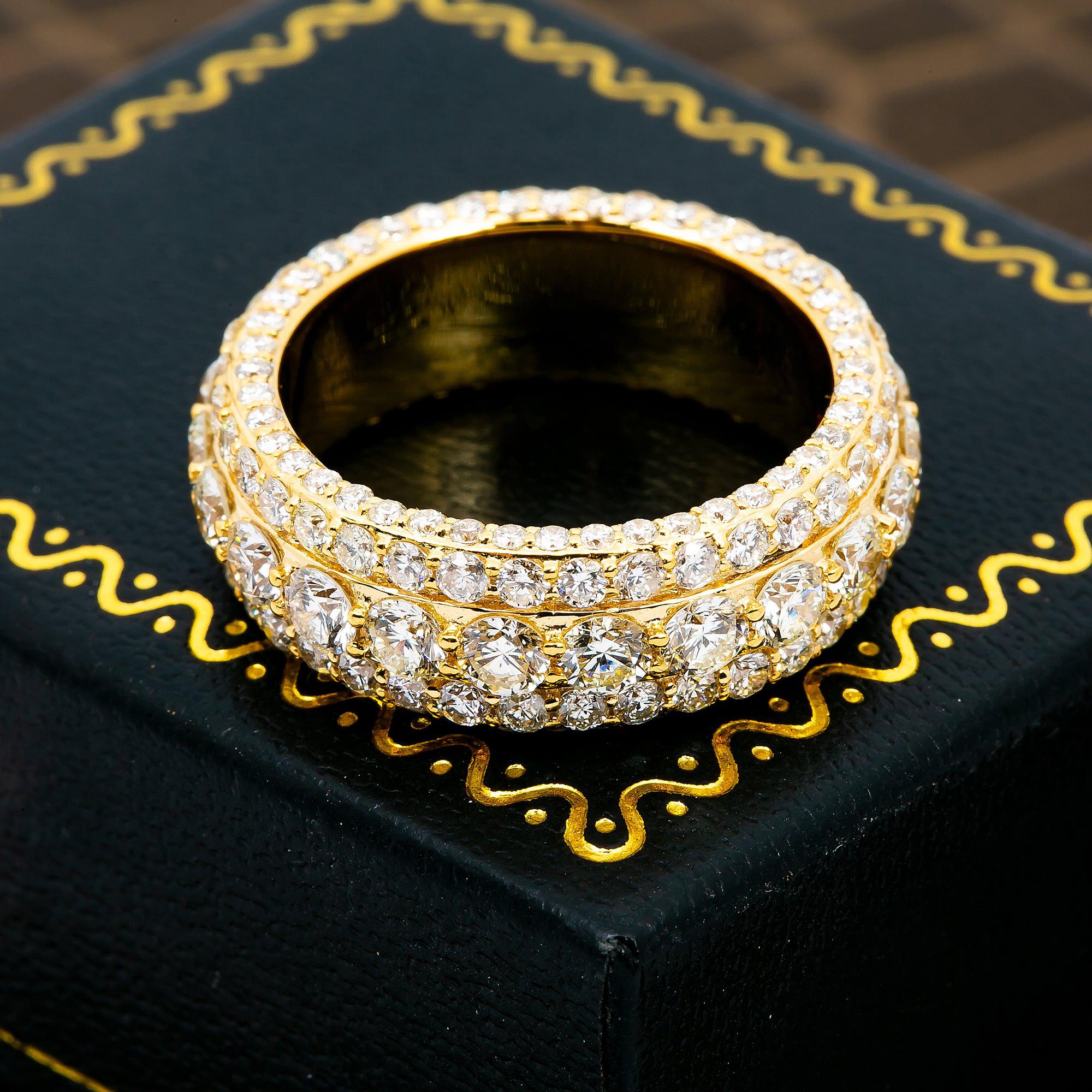 14K YELLOW GOLD LADIES ENGAGEMENT RING WITH 5.40 CT DIAMONDS