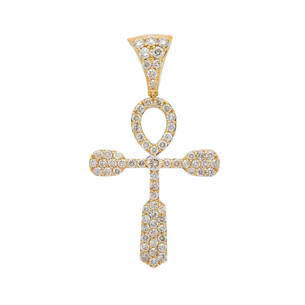 14K YELLOW GOLD DIAMOND ANKAH PENDANT – OMI Jewelry