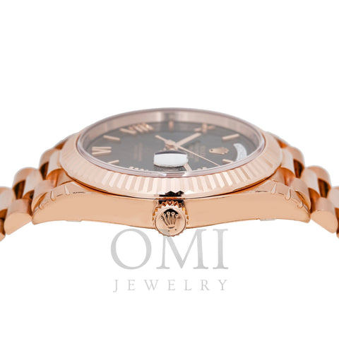 Rolex Day-Date 228235 40MM Chocolate Dial With Rose Gold President Bracelet