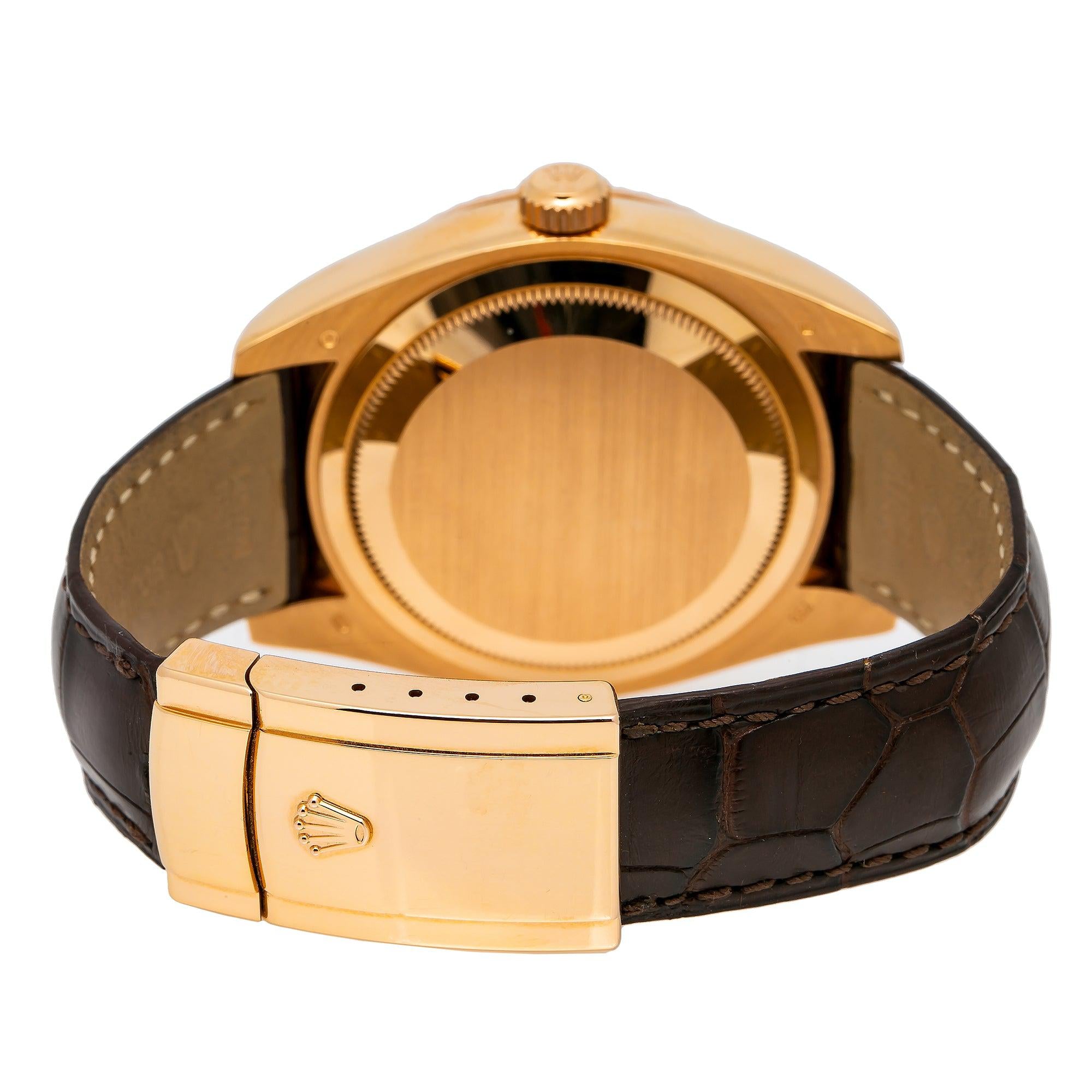 Rolex Sky-Dweller 42MM 326135 Chocolate Arabic Dial Fluted Bezel Brown Leather Strap