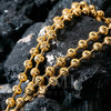 10K Yellow Gold 3.64mm Moon Bead Chain Available In Size 18"-26"