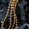 10K Yellow Gold 3.9mm Moon Bead Chain Available In Size 18"-26"