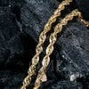 14K Yellow Gold 3.24mm Laser Hollow Rope Chain Available In Size 18"-26"